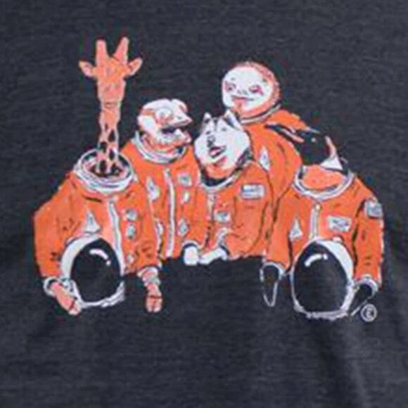 2XL NWT Men's/Unisex Fit Animal Astronaut T-Shirt ModCloth Space Science Sci-Fi - Picture 2 of 7